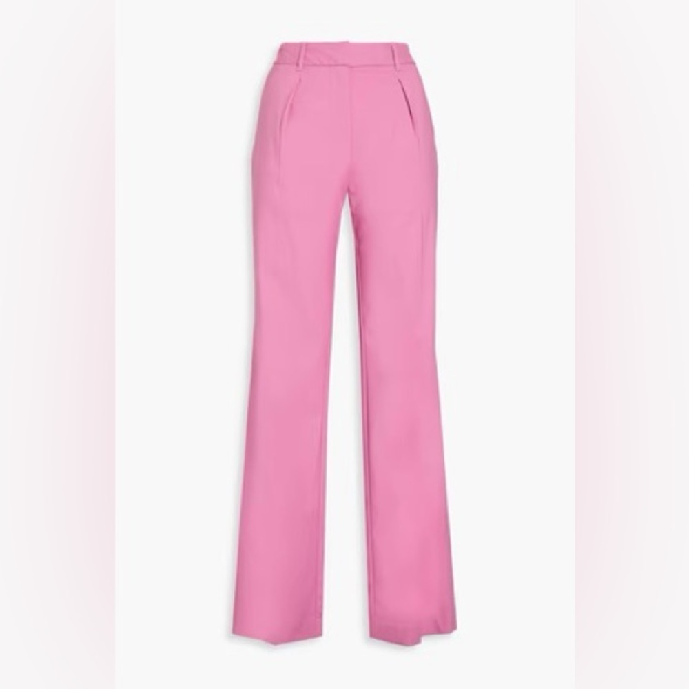 DEREK LAM 10 CROSBY Pleated twill straight-leg pants Pink 25092